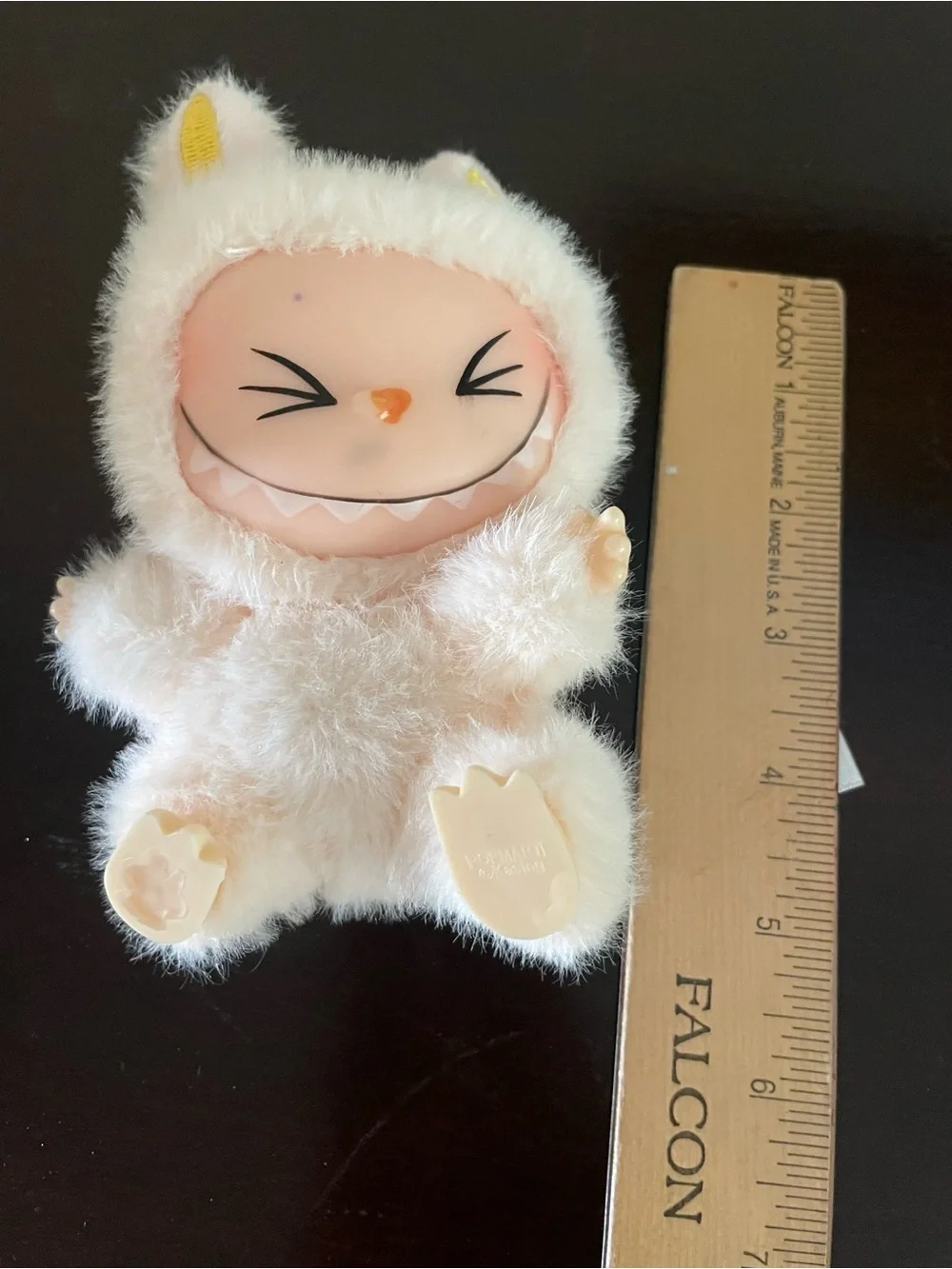 Plush Small Pet Toy - Cream Faux Fur Companion